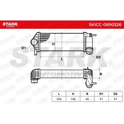Intercooler, Charger Stark SKICC-0890326 SKICC-0890326 - photo 6