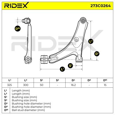 Control Arm RIDEX 273C0264 273C0264 - photo 3