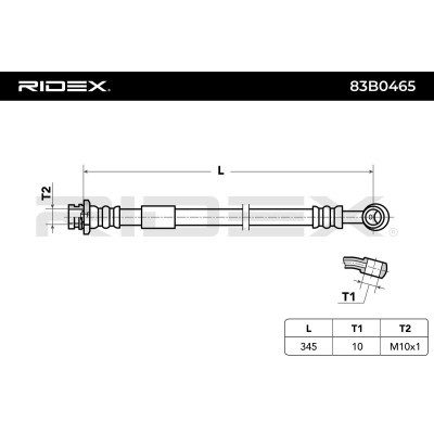 Brake Hose RIDEX 83B0465 83B0465 - photo 4