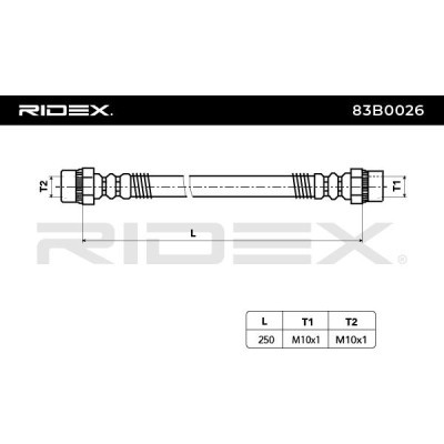Brake Hose RIDEX 83B0026 83B0026 - photo 3