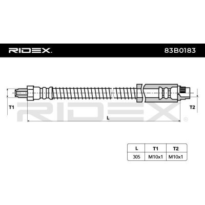 Brake Hose RIDEX 83B0183 83B0183 - photo 3