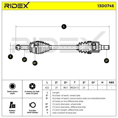 Drive Shaft RIDEX 13D0746 13D0746 - photo 7