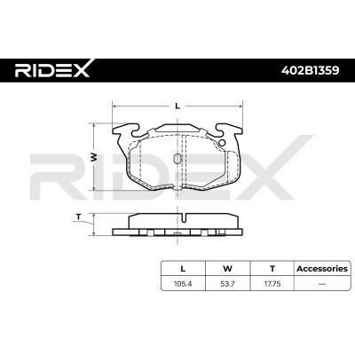 Brake Pads Set RIDEX 402B1359 402B1359 - photo 6