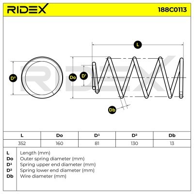 Suspension Spring RIDEX 188C0113 188C0113 - photo 4