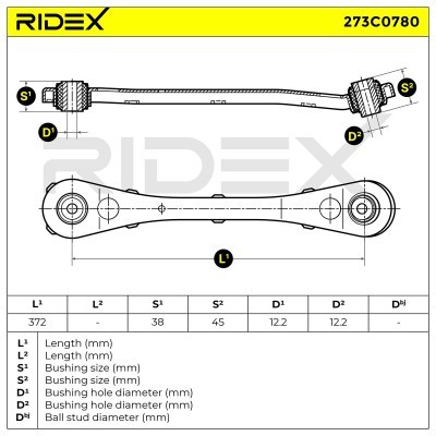Control Arm RIDEX 273C0780 273C0780 - photo 7