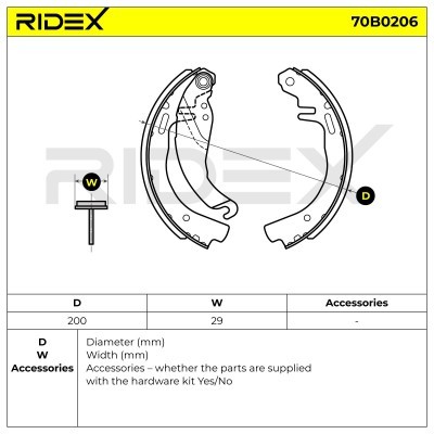 Brake Pads Set RIDEX 70B0206 70B0206 - photo 5