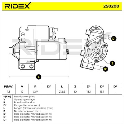 Starter RIDEX 2S0200 2S0200 - photo 6