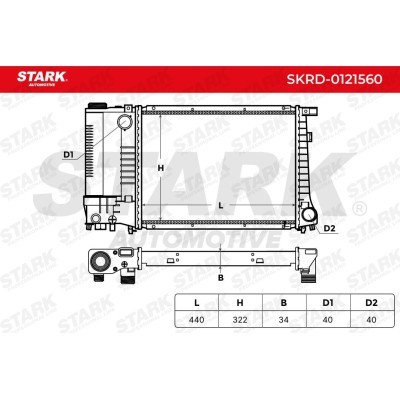 Radiator, Engine Cooling Stark SKRD-0121560 SKRD-0121560 - photo 5