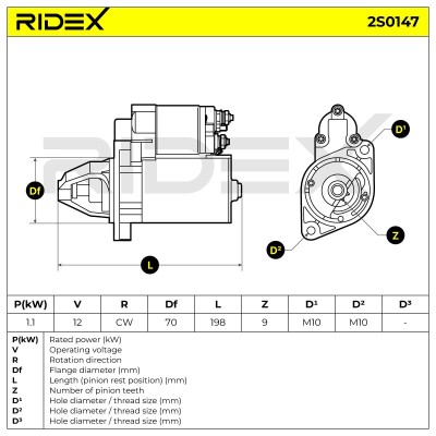 Starter RIDEX 2S0147 2S0147 - photo 7