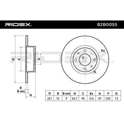 Brake Disc RIDEX 82B0055 82B0055 - photo 4