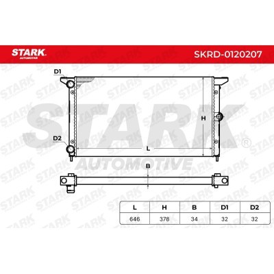 Radiator, Engine Cooling Stark SKRD-0120207 SKRD-0120207 - photo 4
