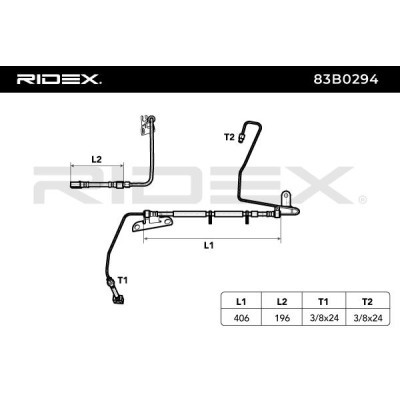 Brake Hose RIDEX 83B0294 83B0294 - photo 3