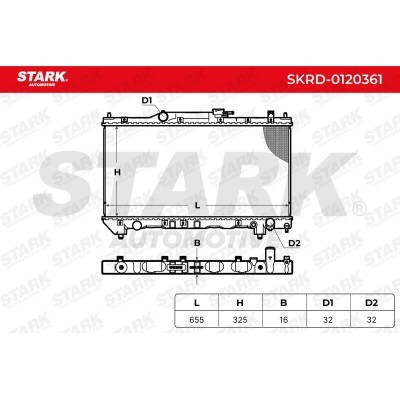 Radiator, Engine Cooling Stark SKRD-0120361 SKRD-0120361 - photo 4
