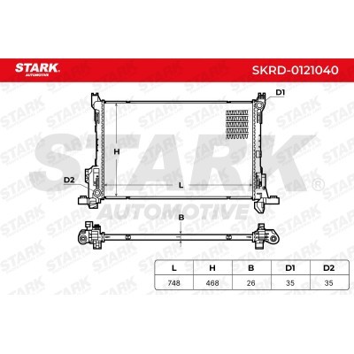Radiator, Engine Cooling Stark SKRD-0121040 SKRD-0121040 - photo 7