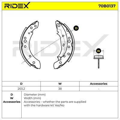 Brake Pads Set RIDEX 70B0137 70B0137 - photo 3