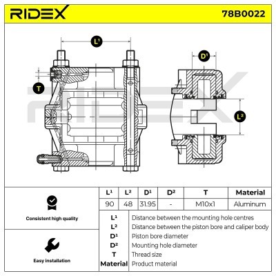 Brake Caliper RIDEX 78B0022 78B0022 - photo 5