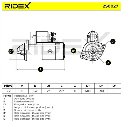 Starter RIDEX 2S0027 2S0027 - photo 7