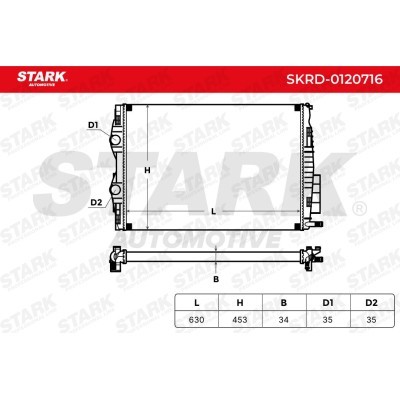 Radiator, Engine Cooling Stark SKRD-0120716 SKRD-0120716 - photo 5