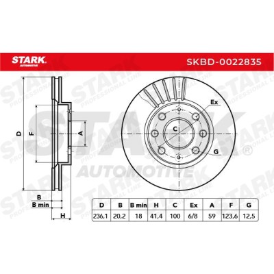Brake Disc Stark SKBD-0022835 SKBD-0022835 - photo 5
