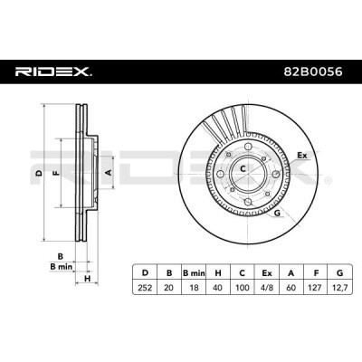 Brake Disc RIDEX 82B0056 82B0056 - photo 7