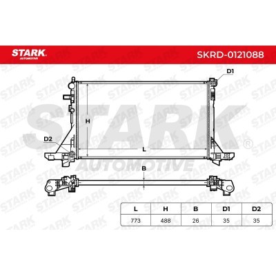 Radiator, Engine Cooling Stark SKRD-0121088 SKRD-0121088 - photo 4