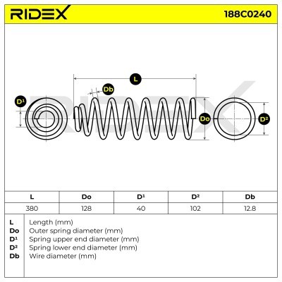Suspension Spring RIDEX 188C0240 188C0240 - photo 5
