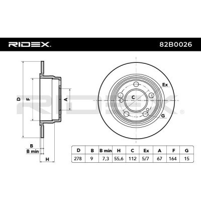 Brake Disc RIDEX 82B0026 82B0026 - photo 4