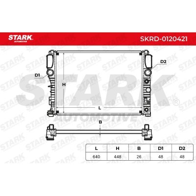 Radiator, Engine Cooling Stark SKRD-0120421 SKRD-0120421 - photo 3