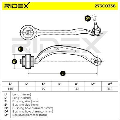 Control Arm RIDEX 273C0338 273C0338 - photo 7