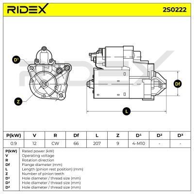 Starter RIDEX 2S0222 2S0222 - photo 7