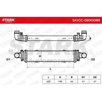 Intercooler, Charger Stark SKICC-0890088 SKICC-0890088 - photo 6