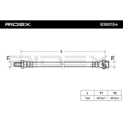 Brake Hose RIDEX 83B0154 83B0154 - photo 4