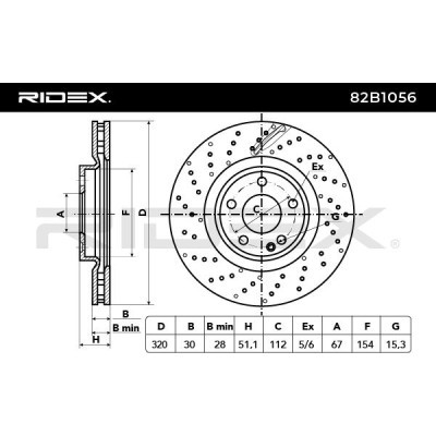 Brake Disc RIDEX 82B1056 82B1056 - photo 3