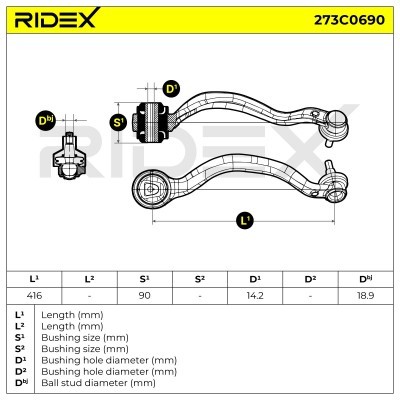 Control Arm RIDEX 273C0690 273C0690 - photo 7