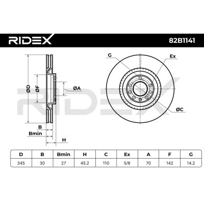 Brake Disc RIDEX 82B1141 82B1141 - photo 7