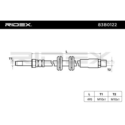 Brake Hose RIDEX 83B0122 83B0122 - photo 3