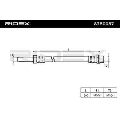 Brake Hose RIDEX 83B0087 83B0087 - photo 3