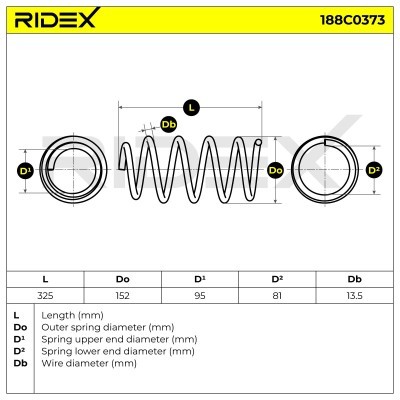 Suspension Spring RIDEX 188C0373 188C0373 - photo 5