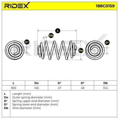 Suspension Spring RIDEX 188C0159 188C0159 - photo 4