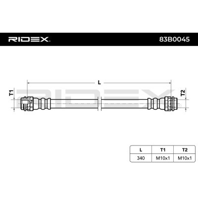 Brake Hose RIDEX 83B0045 83B0045 - photo 5