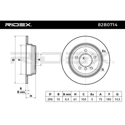 Brake Disc RIDEX 82B0714 82B0714 - photo 4