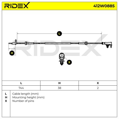 ABS Sensor RIDEX 412W0885 412W0885 - photo 5
