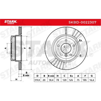 Brake Disc Stark SKBD-0022307 SKBD-0022307 - photo 6