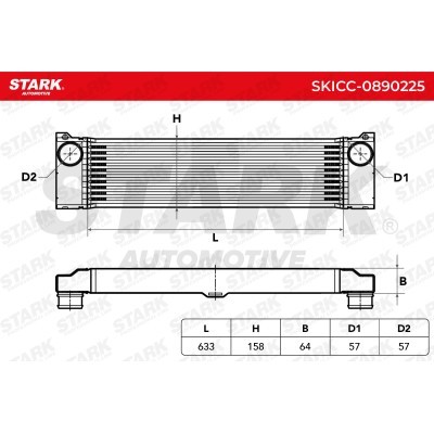 Intercooler, Charger Stark SKICC-0890225 SKICC-0890225 - photo 4