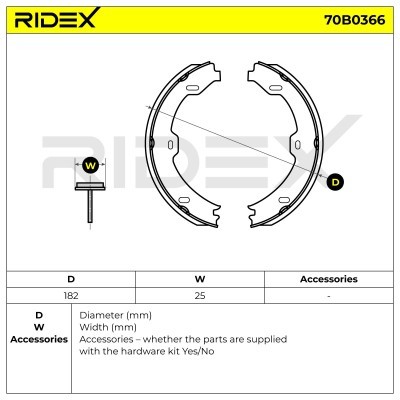 Brake Pads Set RIDEX 70B0366 70B0366 - photo 5