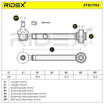 Control Arm RIDEX 273C1192 273C1192 - photo 5