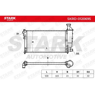 Radiator, Engine Cooling Stark SKRD-0120695 SKRD-0120695 - photo 4
