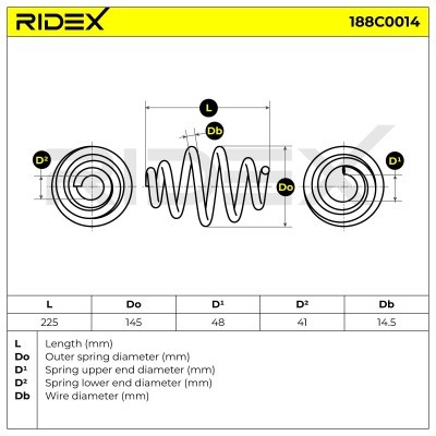 Suspension Spring RIDEX 188C0014 188C0014 - photo 4