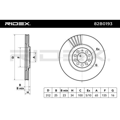 Brake Disc RIDEX 82B0193 82B0193 - photo 7