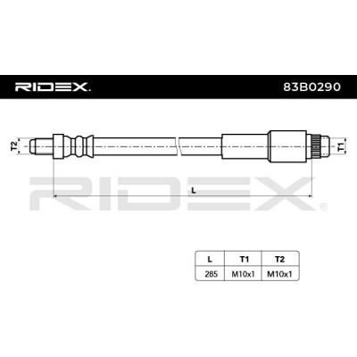 Brake Hose RIDEX 83B0290 83B0290 - photo 3